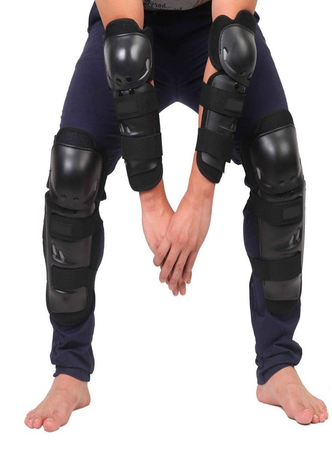 Linist 4Pcs Adults Motorcycle Elbow Knee Pads Cycling Elbow Knee Pads Guard Protector Protective Gear for Men or Women - Image 3