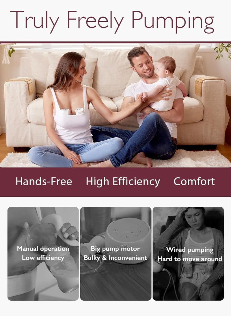 مام كوزي مضخة السيدات الكهربائية المحمولة S12 Pro المزدوجة، منخفضة الضوضاء، شاشة ذكية، 3 أوضاع و9 مستويات - Image 2