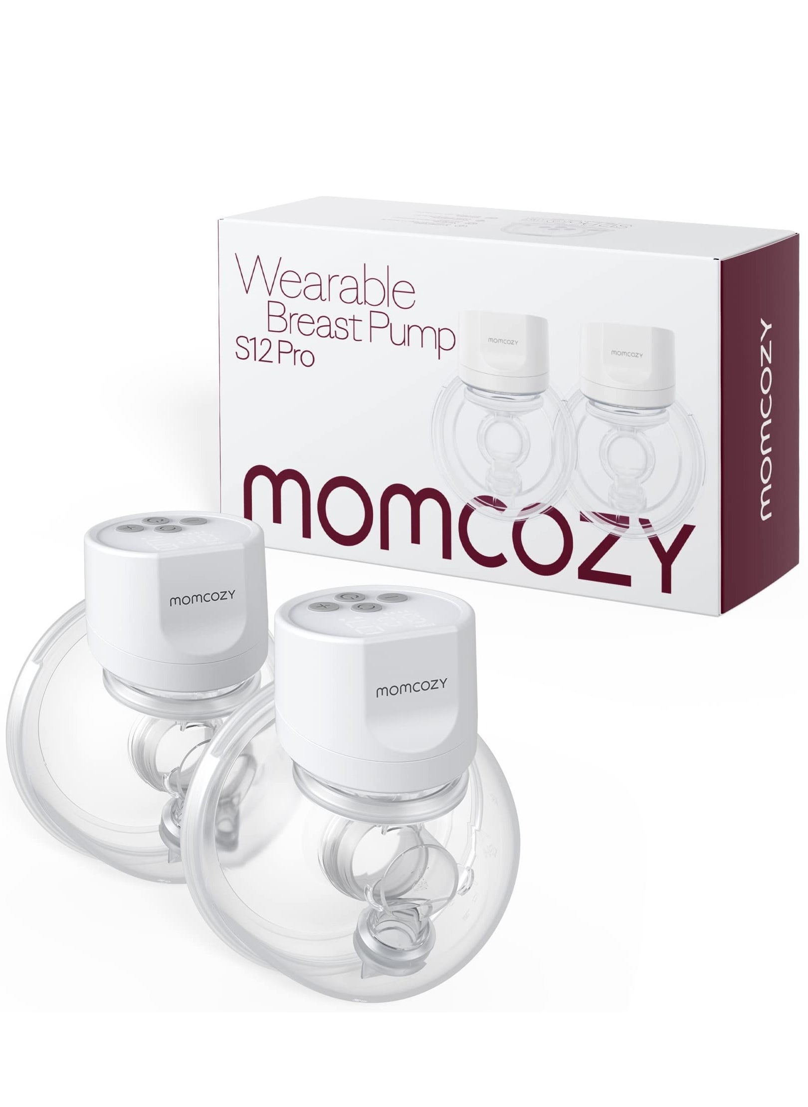 Momcozy S12 Pro Portable Double Electric Breast Pump, Low Noise, Smart Display, 3 Modes 9 Levels 