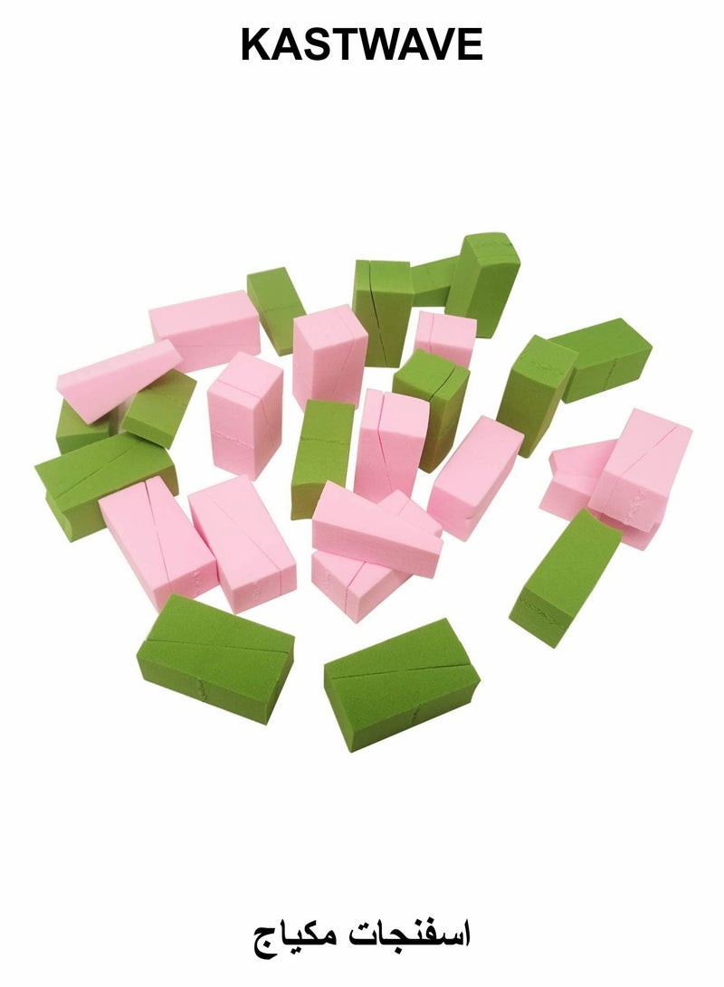 KASTWAVE Cosmetic Sponge Wedges, 48 Pcs Makeup Foam Wedges, Nail Art Sponges, Foundation Beauty Tools - Image 1