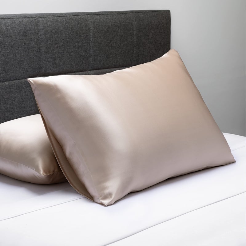 Fishers Finery 25mm 100% Pure Mulberry Silk Pillowcase  Good Housekeeping Winner (Taupe  Queen) - Image 3