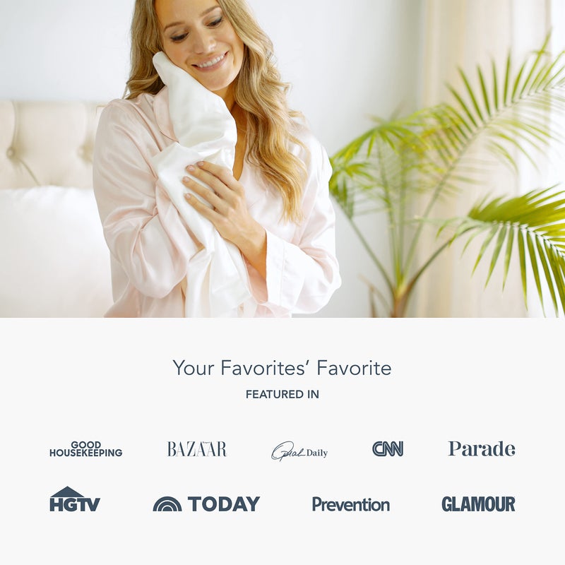 Fishers Finery 25mm 100% Pure Mulberry Silk Pillowcase  Good Housekeeping Winner (Taupe  Queen) - Image 2