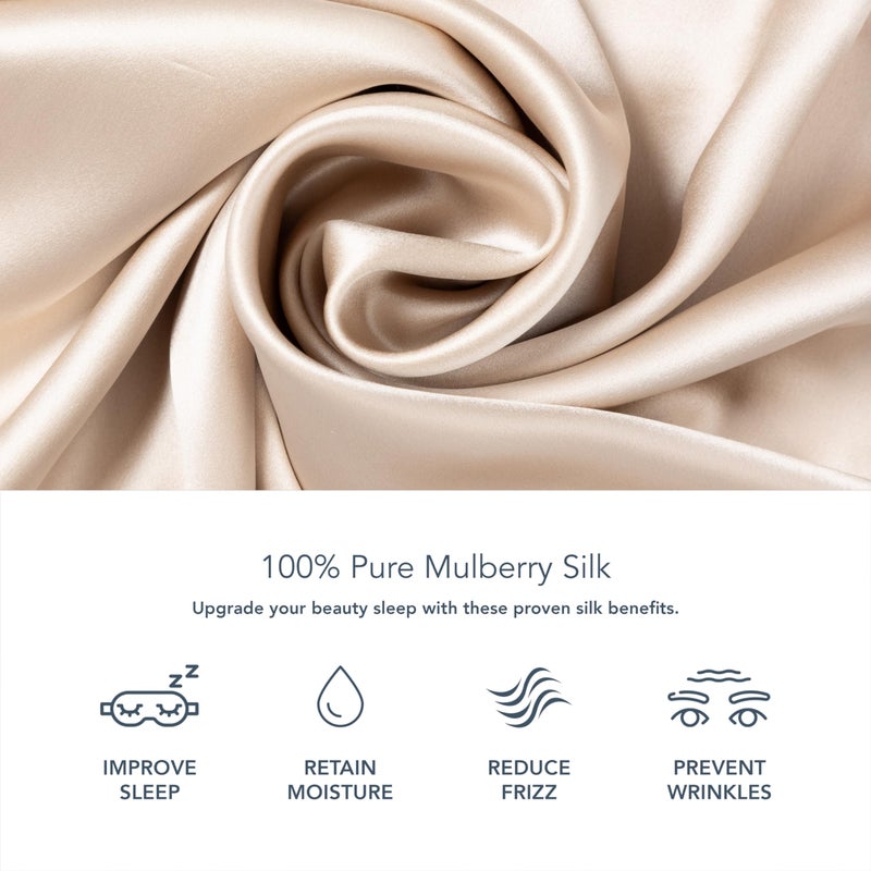 Fishers Finery 25mm 100% Pure Mulberry Silk Pillowcase  Good Housekeeping Winner (Taupe  Queen) - Image 5