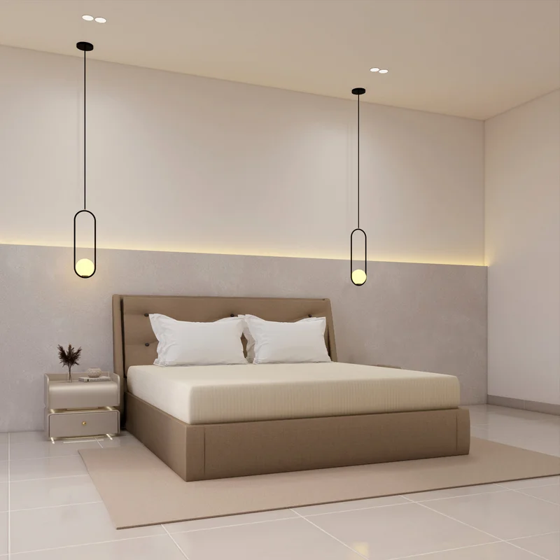 DWELL Luxurious 300 Thread Count Bamboo  Sateen Thin Stripe Fitted Sheet