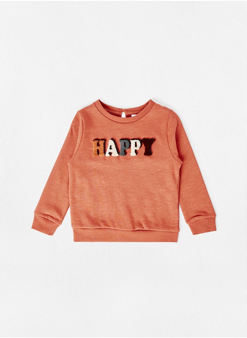 NAME IT - Kids Slogan Detail Sweatshirt - Image 1