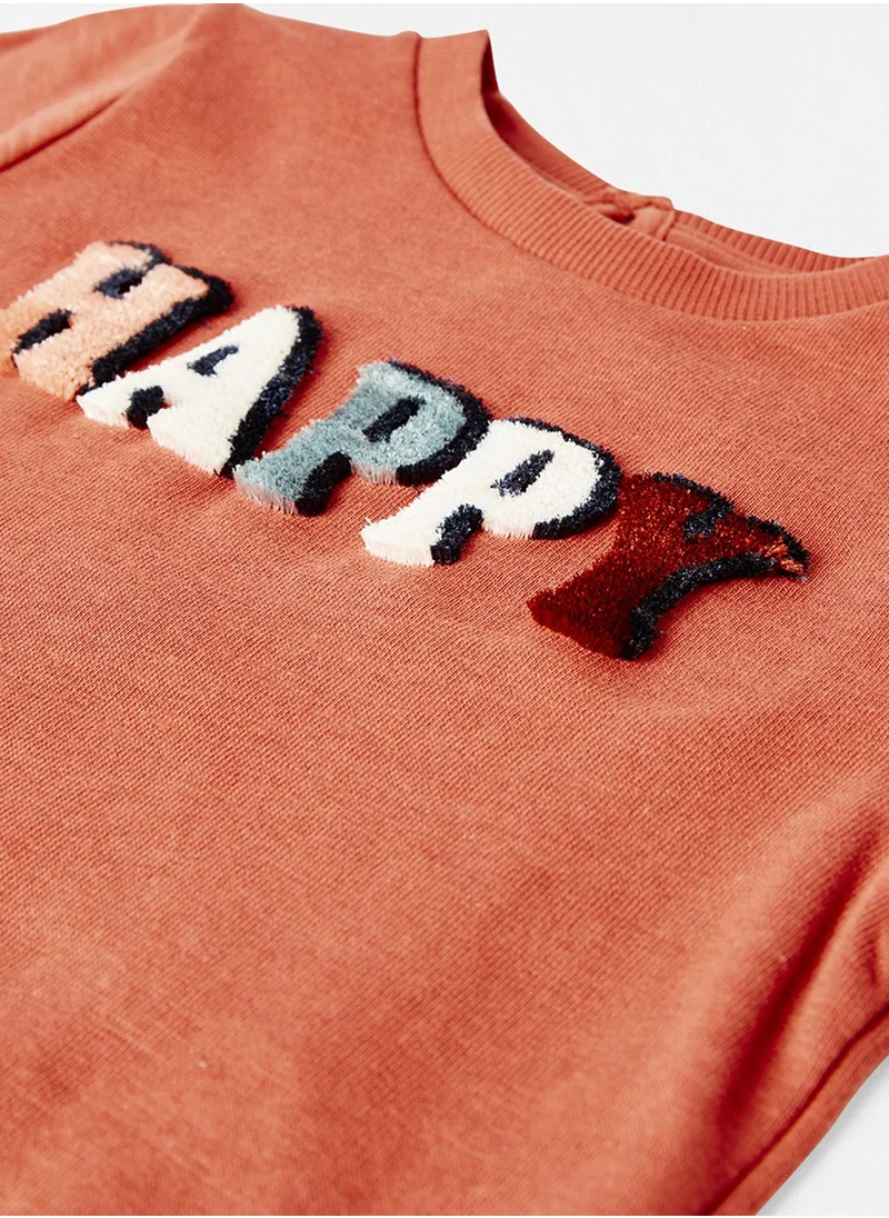 NAME IT Kids Slogan Detail Sweatshirt