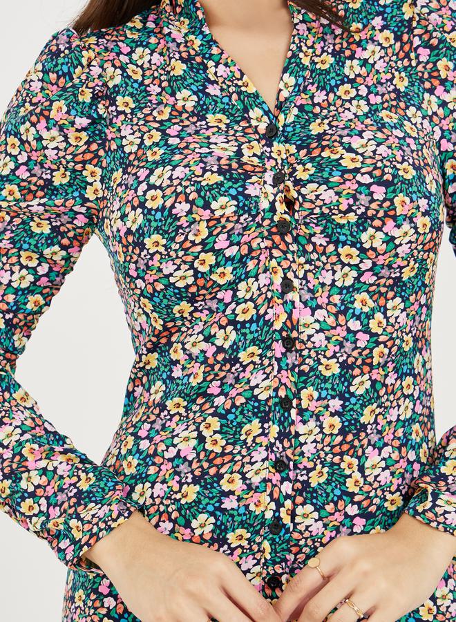 Styli Floral Lace Trim Dress  - Image 3