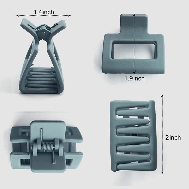 CHANDERKASH 4PCS Hair Claw Clips 2 Matte Hair Clutcher Clips for Thick Hair Square Claw Clips Hair Claw - Image 4