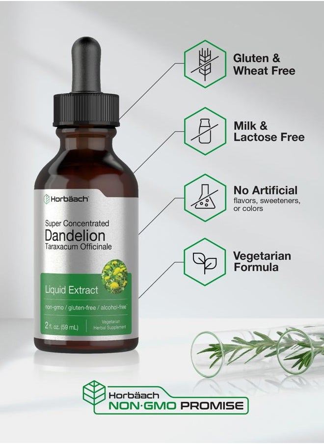 Horbäach Dandelion Root Extract | 2 fl oz | Super Concentrated | Alcohol Free Liquid Tincture | Vegetarian, Non-GMO, Gluten Free  - Image 4