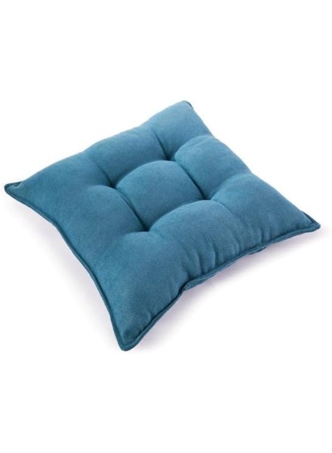 غطاء وسادة قطني عصري، 40 × 40 × 7 سم، مزخرف (فيروزي)