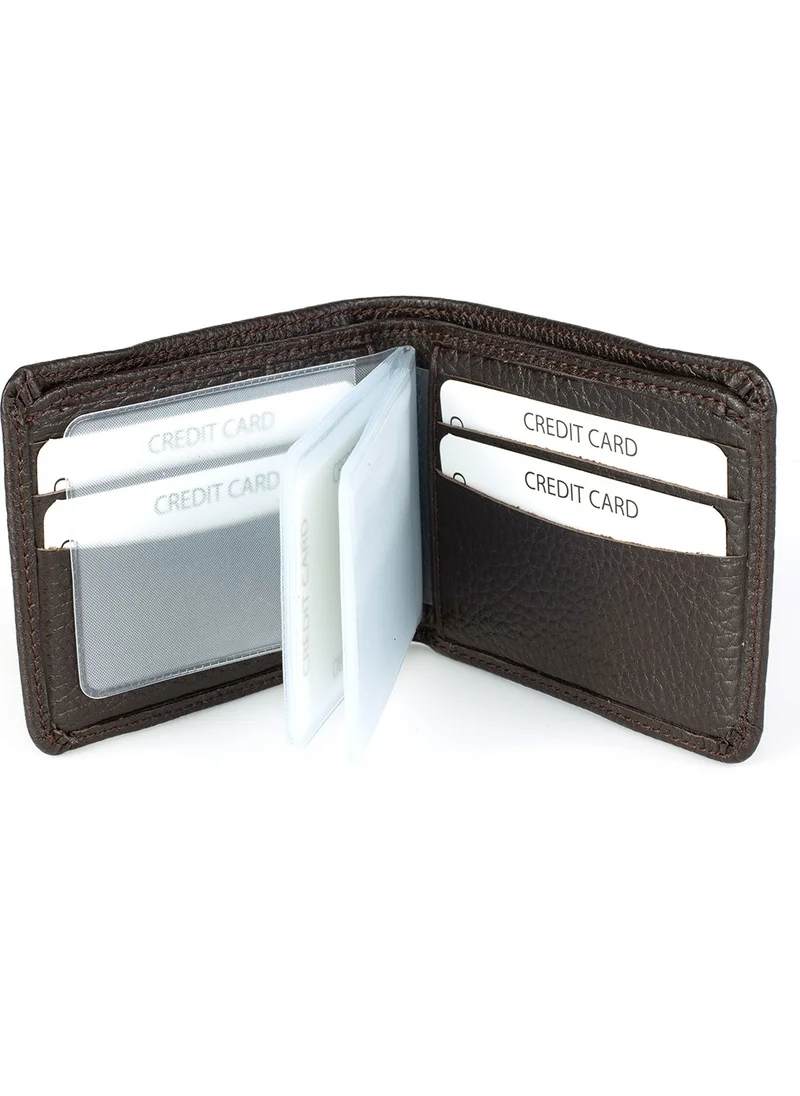 Hky Men's Leather Card Holder Wallet