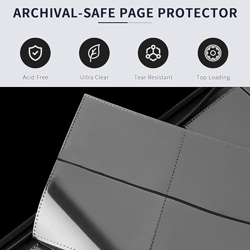 LongLongJin Premium Trading Card Binder - 9 Pocket Card Folder for Lorcana,Pokmon,Dragon Shield,MTG,TCG,Sports Cards,Unique Embossed Dragon Design,360 Side Loading Pockets for Safe Storage（Red Copper) - Image 3