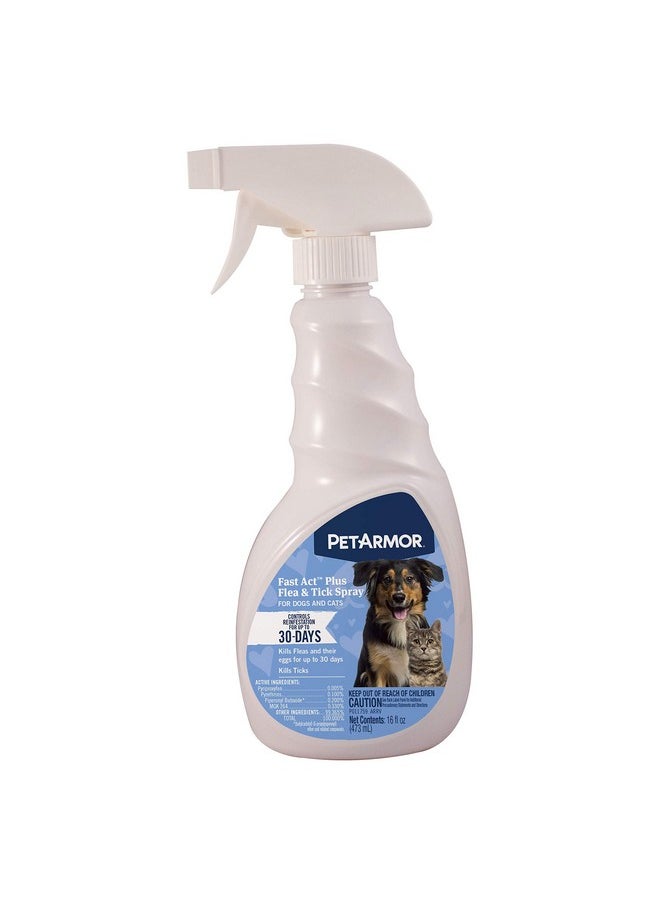 PetArmor Fastact Plus Flea And Tick Spray For Dogs And Cats 16 Oz  - Image 1