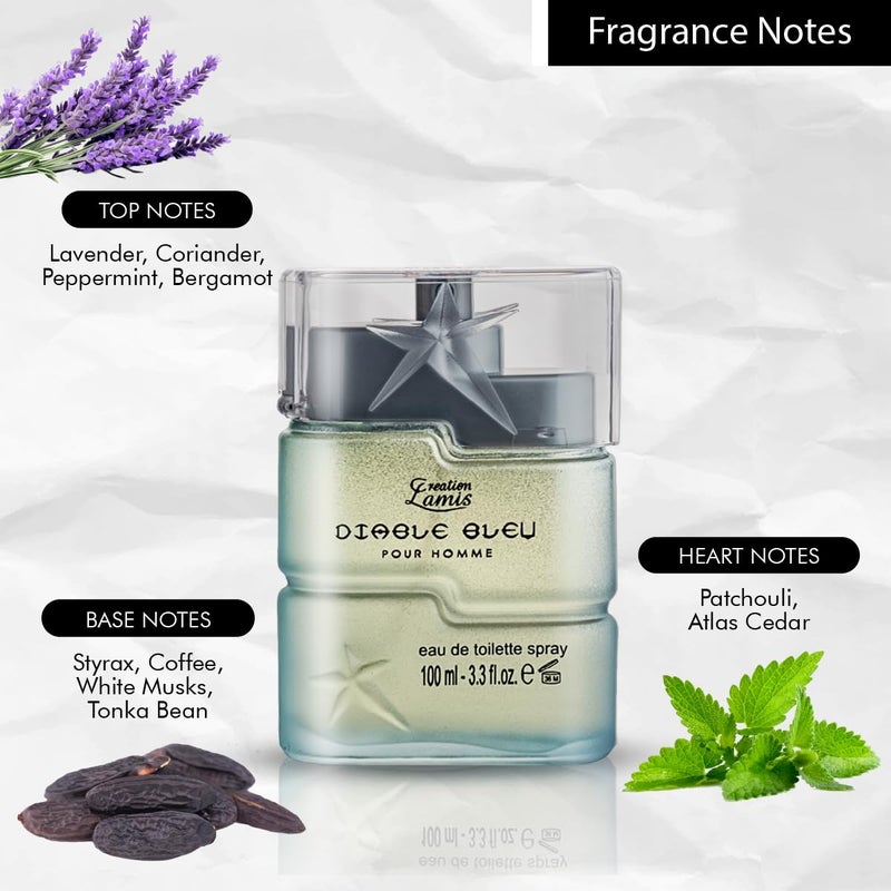 Creation Lamis Diable Bleu By Creation Lamis 3.4 oz Eau De Toilette Spray for Men - Image 3