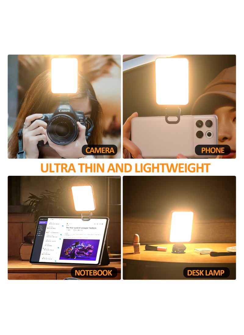 Generic - Magnetic fill light 128 LED with magnetic ring  Phone clip  Camera cold boot 2000Mah Lumen 240lm Selfie Light 3 Colors Adjustable, 3000 to 6500K Color Temperature - Image 1