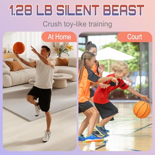 BALSMART Silent Basketball Size 7/29.5", Indoor Basketball for Quiet Dribbling and Indoor Training, Foam Airless Ball with Real Groove and Bounce - Image 4