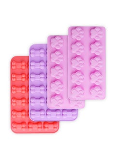Cool Baby COOLBABY Puppy Dog Paw and Bone Silicone Molds, Non-Stick Food Grade Silicone Molds for Chocolate, Candy, Jelly, Ice Cube, Dog Treats ,Puppy Paw Bone Set of 4PCS  - Image 1
