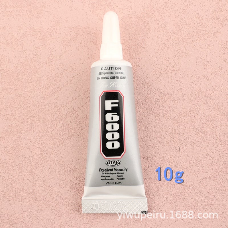 Generic AB glue toothpaste glue rhinestone mobile phone shell jewelry glue screen repair rhinestone diy handmade jewelry glue 18#10ml light gray/needle (F6000) 
