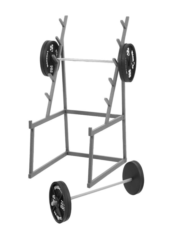 TOYANDONA Mini Dollhouse Barbell Set - 3Pcs Fitness Decor with Barbell Rack and Dumbbells, Realistic Weightlifting Model for Doll House Decoration - Image 1