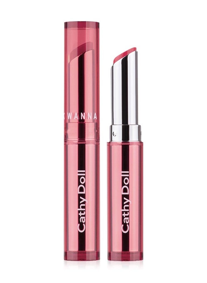 VIRAVIN HOUSEWARE Cathy Doll Wanna Shine Hydrating Lipstick – #03 Pink Scene, 3g | High-Shine Glossy Finish Lip Tint with Hyaluronic Acid, Grape Seed Oil & Ceramides for Soft, Plump Lips - Image 1