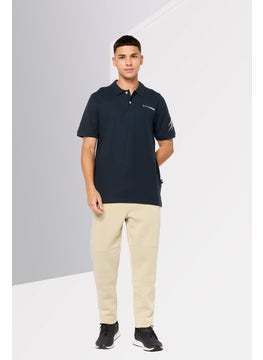 Plein Sport Men Sportswear Fit Short Sleeves Outdoor Polo Shirt, Navy  - Image 2