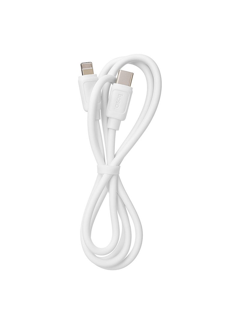 هوكو. كابل هوكو X115 PD Lightning بقوة 27 واط - سلك شاحن من النوع C إلى iPhone بمخرج 3 أمبير ومزامنة سريعة، بطول متر واحد - Image 1
