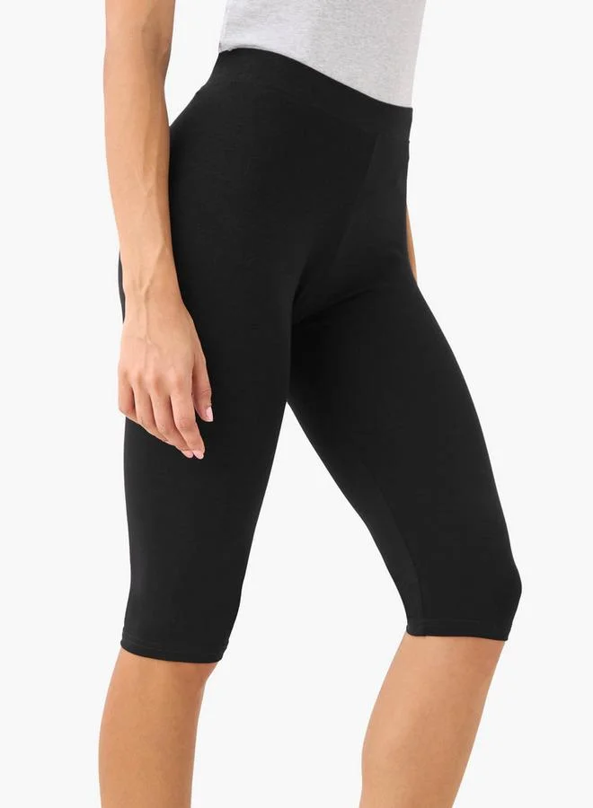 Splash FAV Set of 2 - Cropped Leggings with Elasticated Waistband
