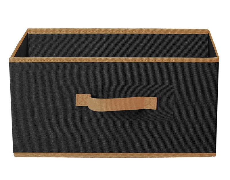 Kuber Industries Kuber Industries Storage BoxToy Box Storage For KidsFoldable Storage BoxDrawer Storage and Cloth OrganizerBlack Nonwoven - Image 2