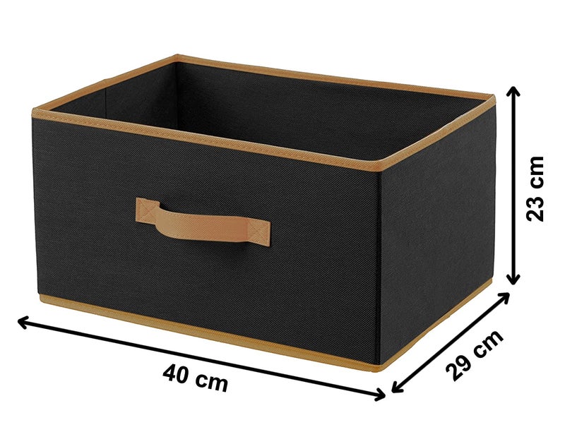 Kuber Industries Kuber Industries Storage BoxToy Box Storage For KidsFoldable Storage BoxDrawer Storage and Cloth OrganizerBlack Nonwoven - Image 5