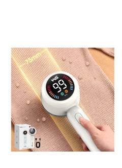 Excefore Fabric Shaver for Clothing, Ultra Quiet Sweater Shaver with Power Display, Six Tooth Blade, 2-in-1 Design Clothes Lint Remover for Removing Balls and Oppressive Lint, White  - Image 5