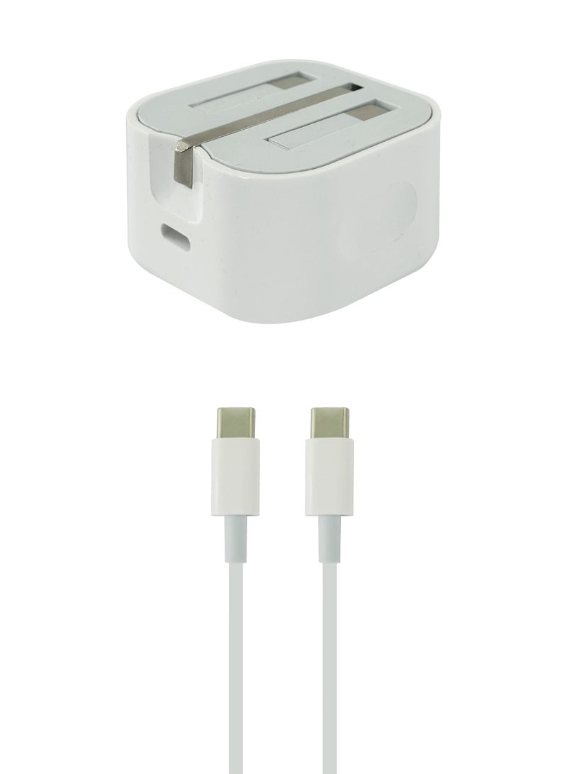 Flexy Fast Charger 20W USB-C Power Adapter and USB-C Charge Cable (1m) – the perfect combination for fast, efficient, and reliable charging. Whether you need to power up your smartphone, tablet, or any USB-C enabled device, this bundle delivers exceptional performance every time. - Image 1