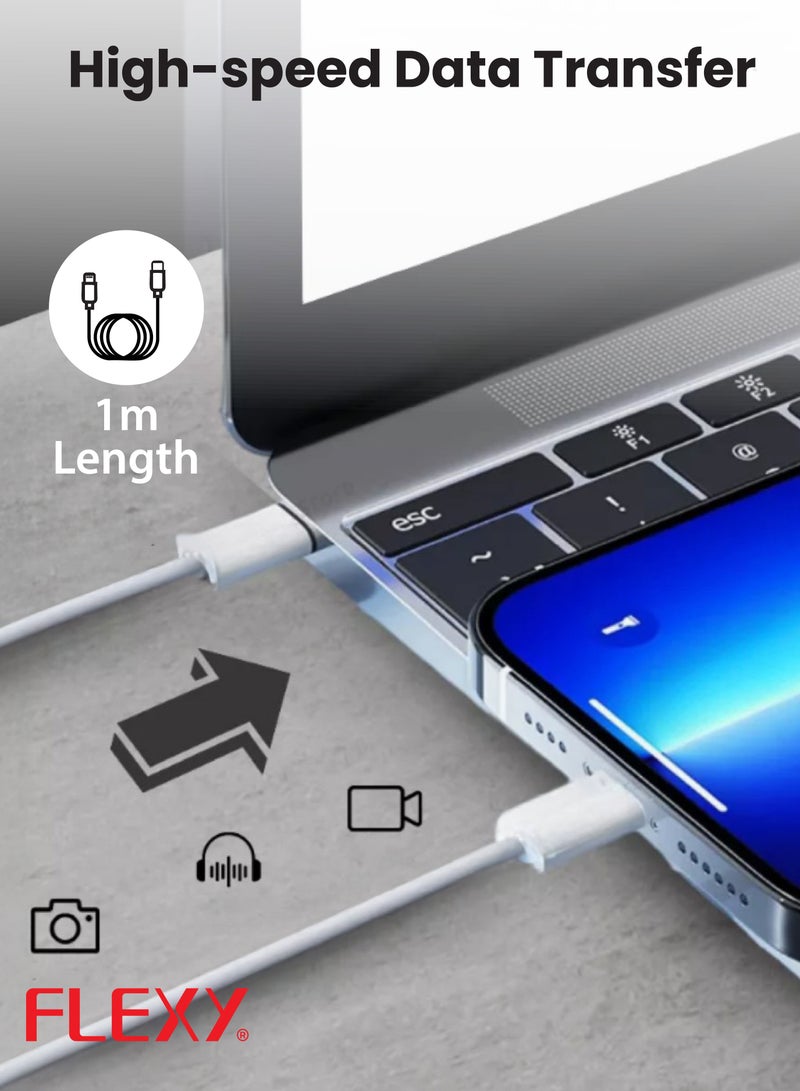 Flexy Fast Charger 20W USB-C Power Adapter and USB-C Charge Cable (1m) – the perfect combination for fast, efficient, and reliable charging. Whether you need to power up your smartphone, tablet, or any USB-C enabled device, this bundle delivers exceptional performance every time. - Image 5