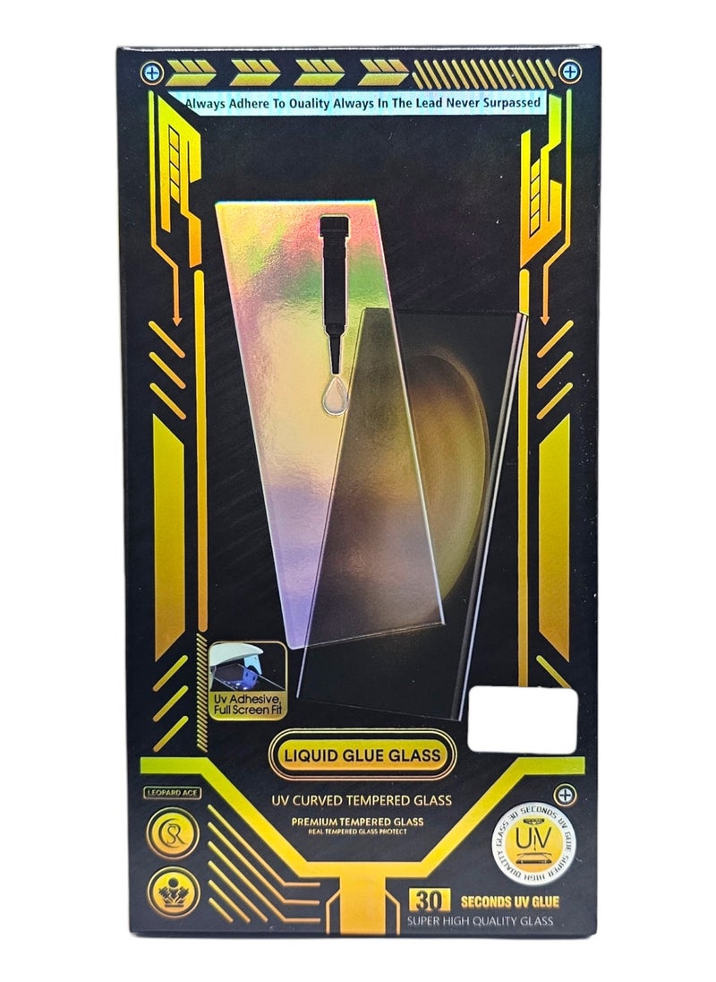 Generic - UV Liquid Glue Full Coverage Tempered Glass Screen Protector For Honor X9a - Clear - Image 1