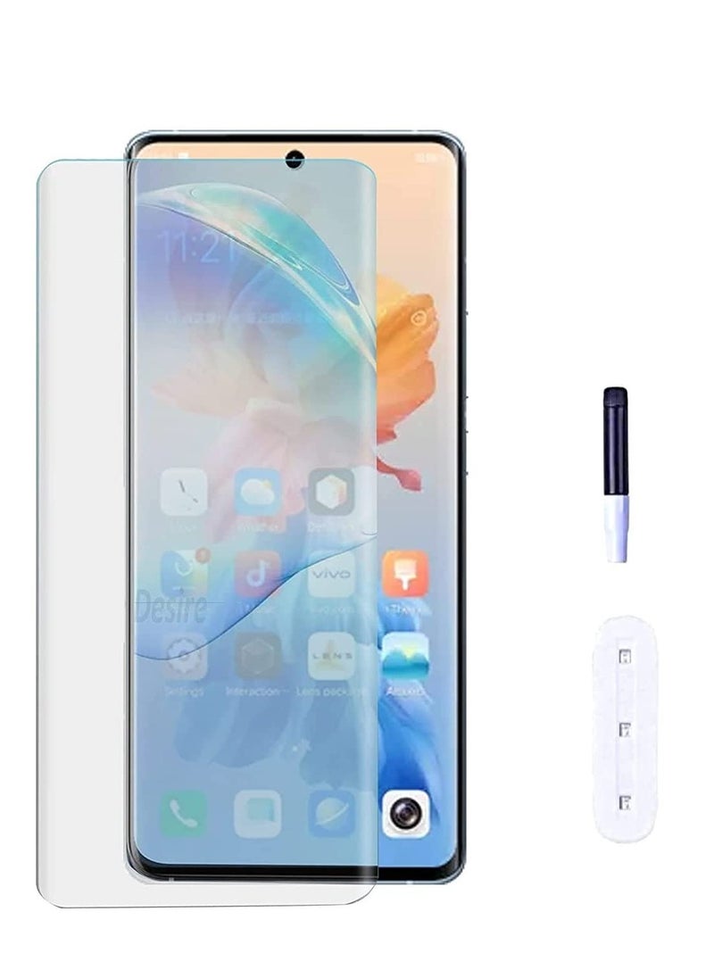 Generic - UV Liquid Glue Full Coverage Tempered Glass Screen Protector For Honor X9a - Clear - Image 1