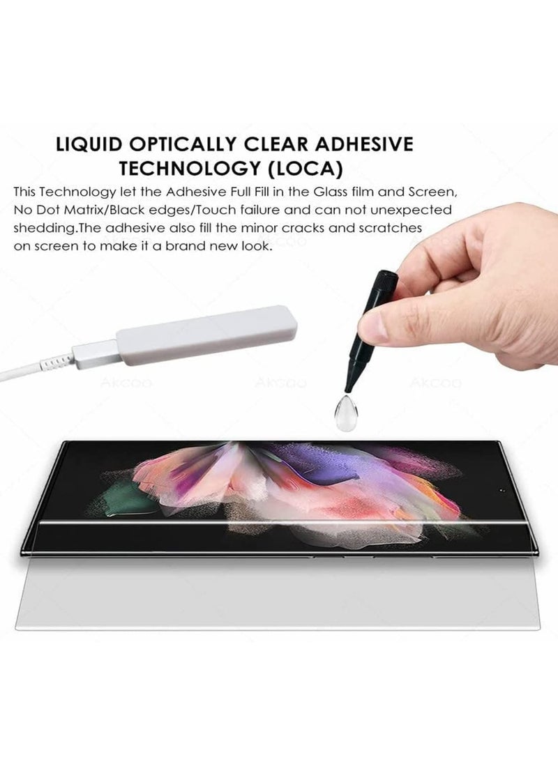 Generic - UV Liquid Glue Full Coverage Tempered Glass Screen Protector For Honor X9a - Clear - Image 1