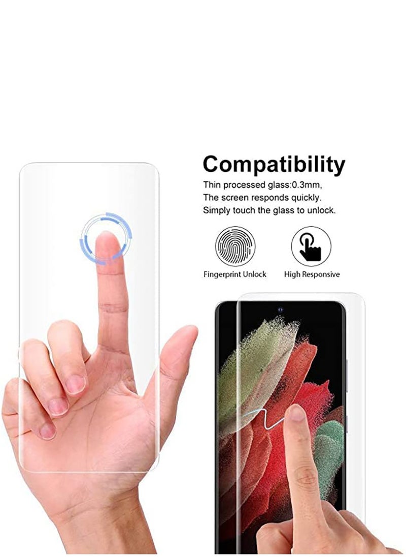 Generic - UV Liquid Glue Full Coverage Tempered Glass Screen Protector For Honor X9a - Clear - Image 1