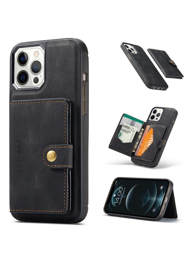 The Bros Case For iPhone 13 Retro Magnetic Detachable Protective Case with Wallet & Card Slot & Holder