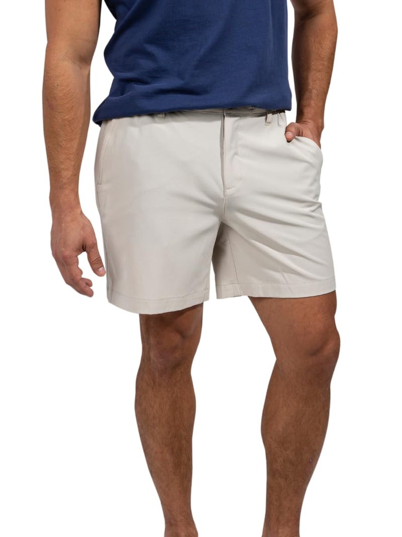 Chubbies Everywear Menâ€™s Shorts â€“ Mens Shorts Casual 6in Inseam, Elastic Waist, Water-Resistant, Zipper Pocket (Khakinators, X-Large) - Image 1