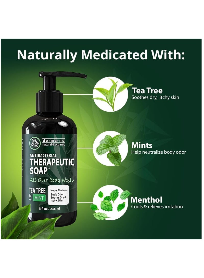 Derma-nu Antifungal Antibacterial Soap and Body Wash- Natural Fungal Treatment with Tea Tree Oil for Jock Itc - Image 2