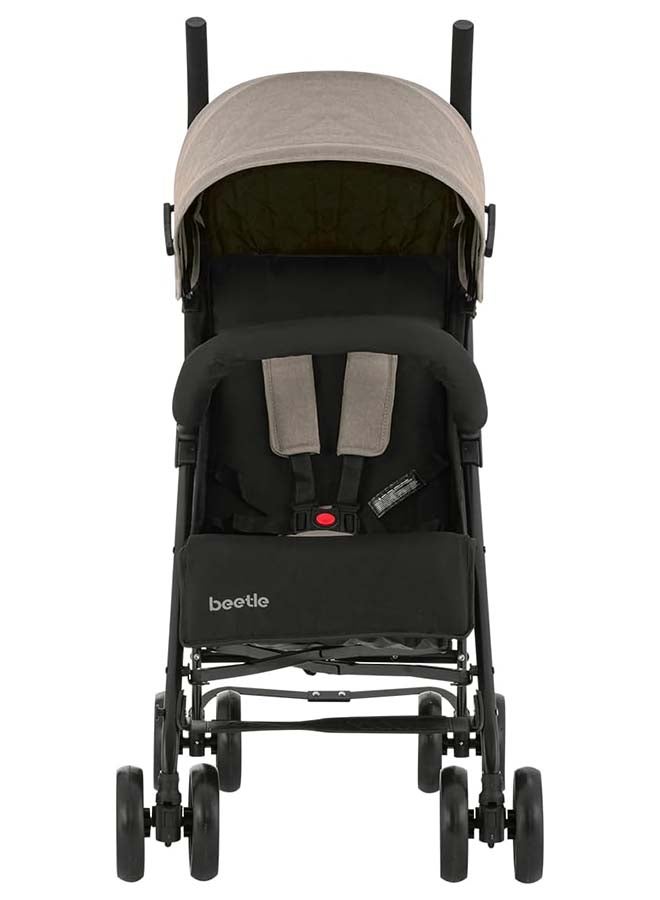 KIKKABOO Steel Frame Pushchair Basket Removable Front Wheels Brown - Image 5