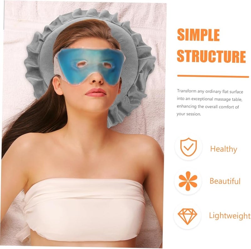 Gray Reusable Face Massage Pillow For Home Salon Spa Skin Friendly Soft Headrest Cushion - Image 4