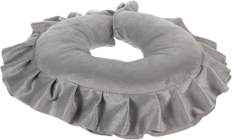 Gray Reusable Face Massage Pillow For Home Salon Spa Skin Friendly Soft Headrest Cushion - Image 1