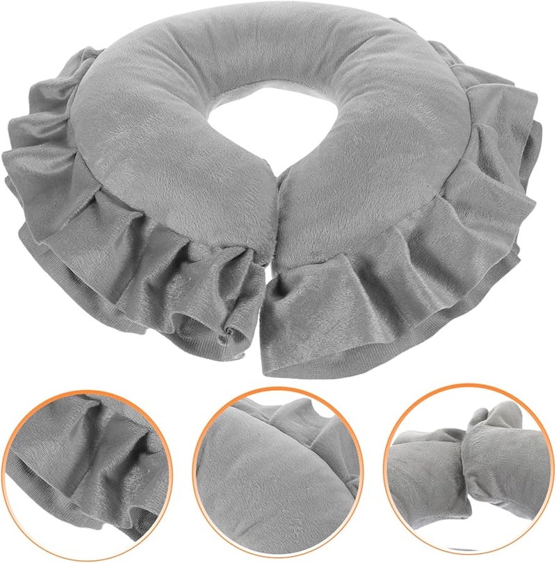Gray Reusable Face Massage Pillow For Home Salon Spa Skin Friendly Soft Headrest Cushion - Image 5