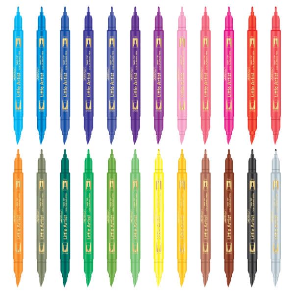 ADD Gel Multicolor Little Artist Colouring Pen - Twin Tip Brush 24 Pen Set - Image 2