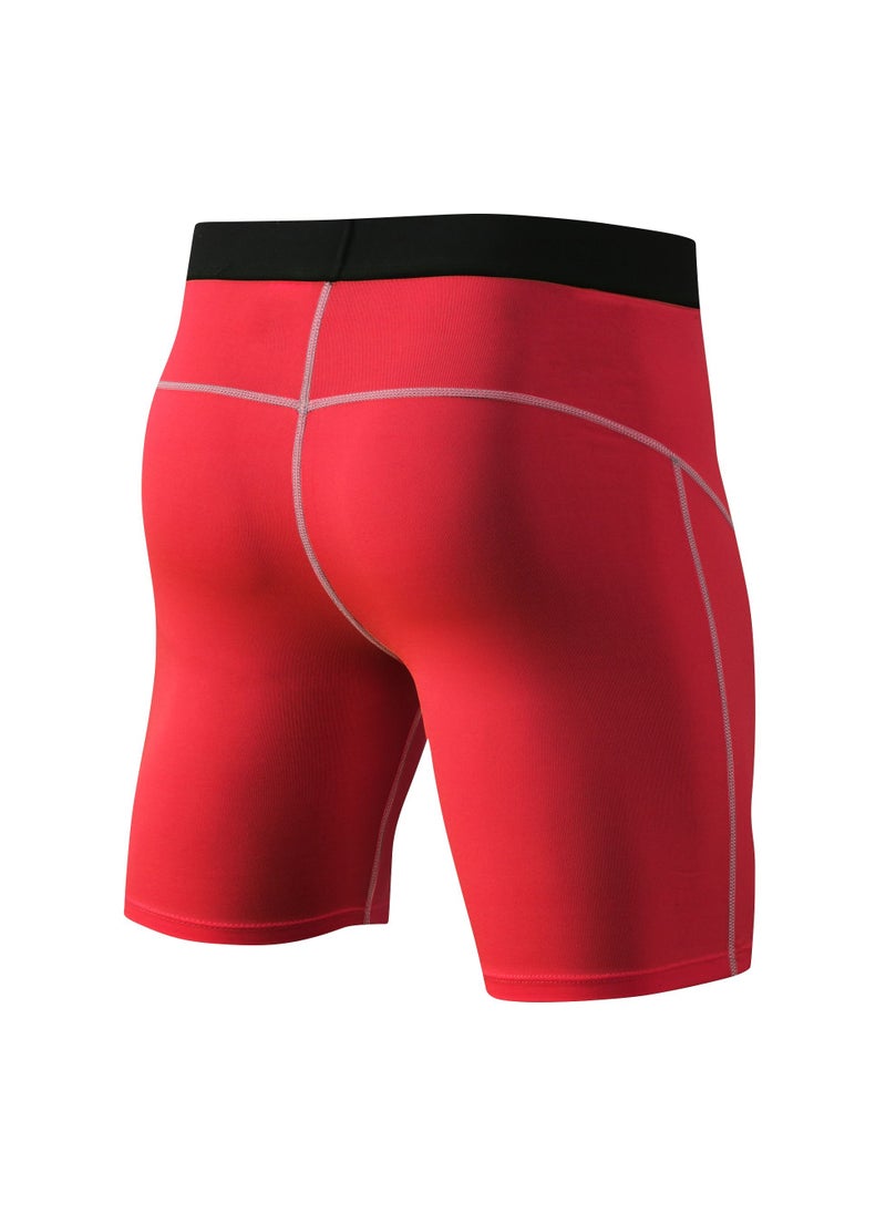 Loquat Men Quick Dry Breathable Elastic Shorts Red  - Image 2