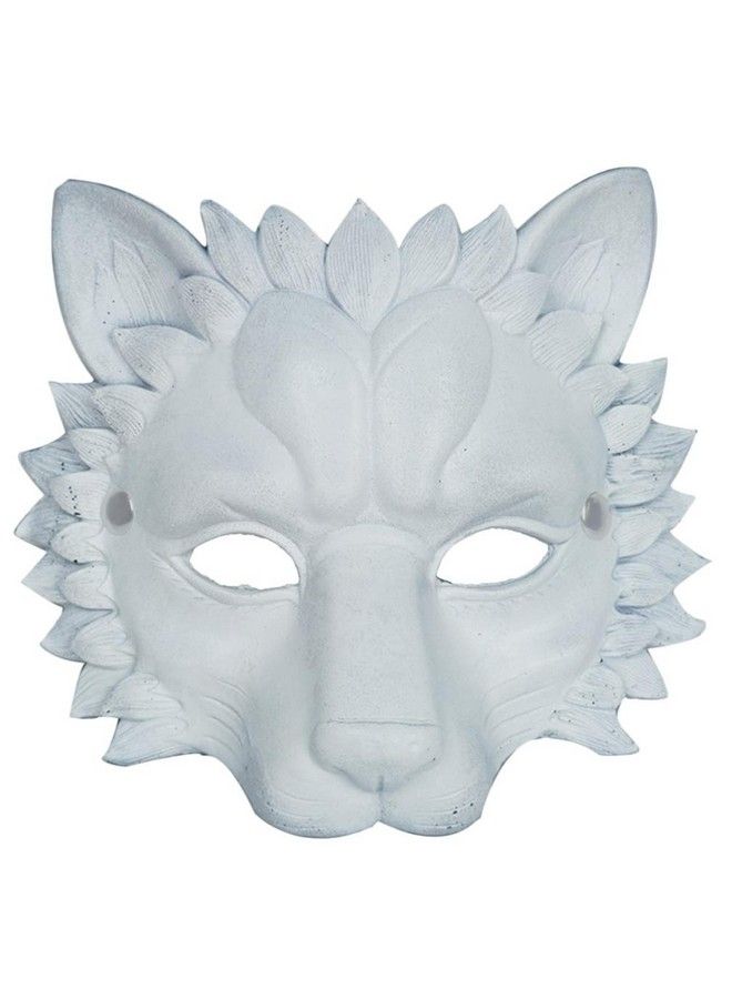 NUOBESTY قناع أسد قناع نصفي حيواني محدث لحفلات الهالوين ولوازم حفلات الهالوين - Image 1