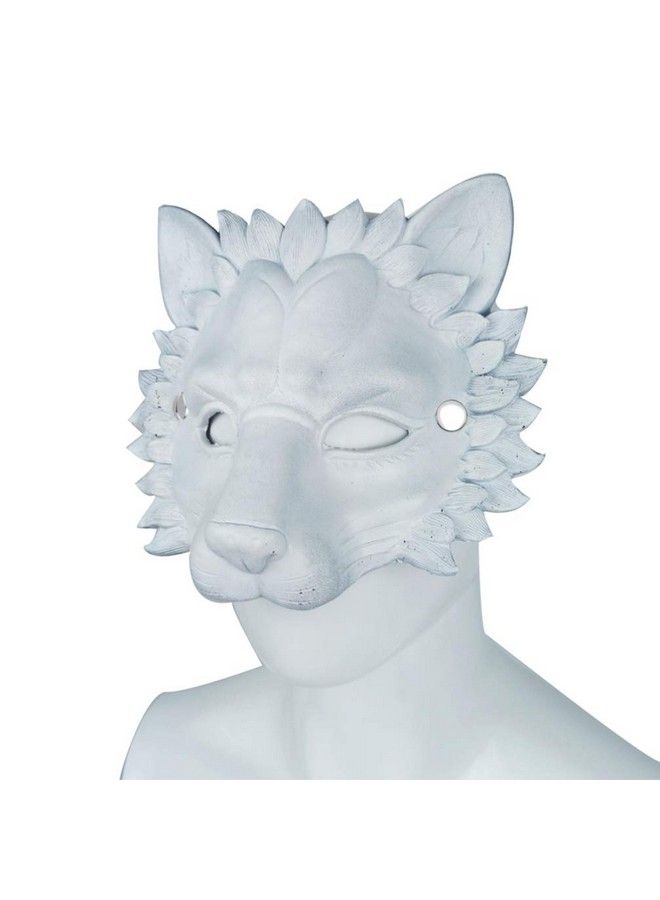 NUOBESTY قناع أسد قناع نصفي حيواني محدث لحفلات الهالوين ولوازم حفلات الهالوين - Image 4