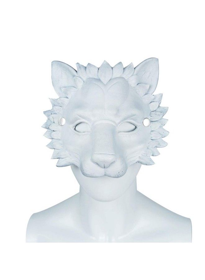 NUOBESTY قناع أسد قناع نصفي حيواني محدث لحفلات الهالوين ولوازم حفلات الهالوين - Image 3
