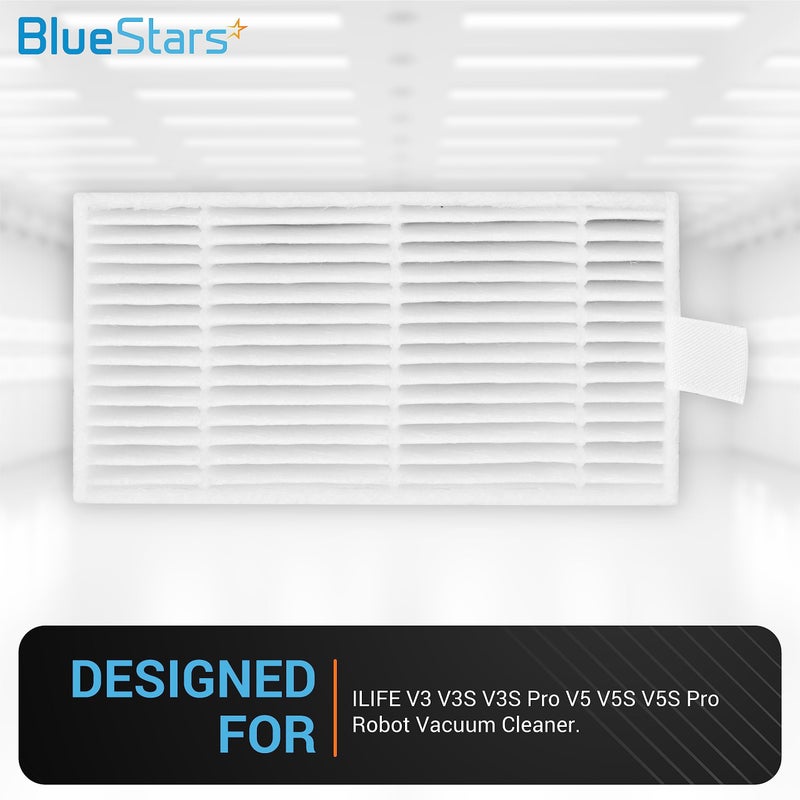 BlueStars 10pcs HEPA Filters Replacement for ILIFE V3s V3s pro V5 V5s V5s Pro V5s Pro 2 V5s Plus Noisz S5 Robotic Vacuum Cleaner - Filters ILIFE Robot Vacuum Filter - Image 3