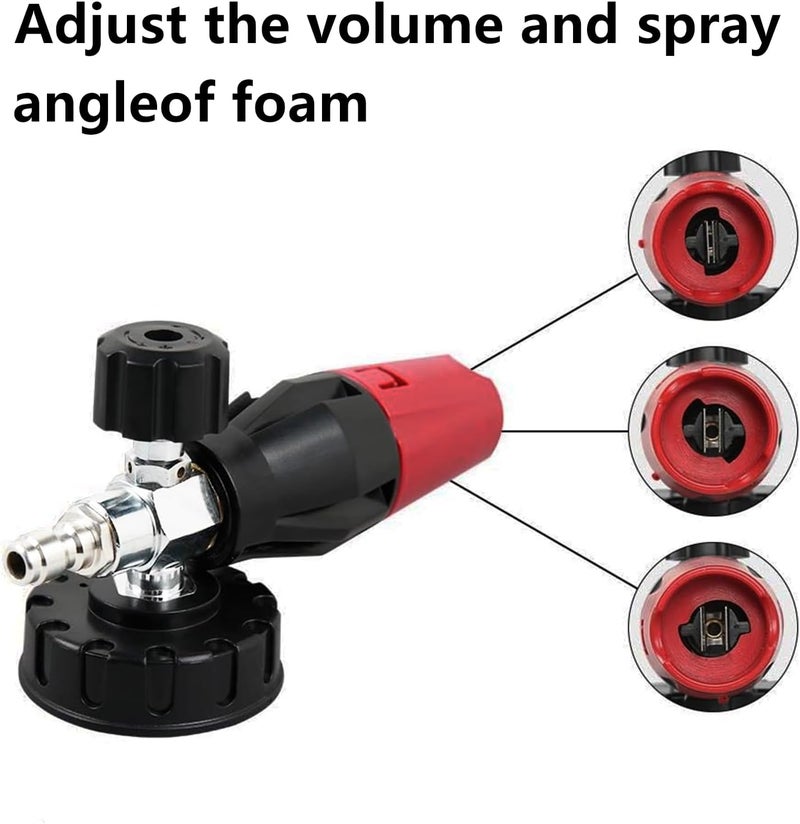 Sooprinse Foam Cannon Kit with Pressure Washer Short Gun, 1 L Snow Foam Lance with 1/4 Inch Quick Connector, Foam Blaster with Pressure Washer Gun,4000 PSI, Black - Image 2